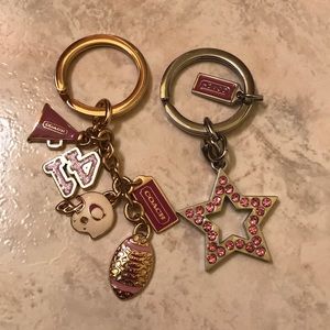 2 separate Coach keychains
